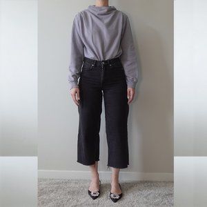 Zara Lilac Purple Stand-up Collar Limited Edition Sweatshirt Size L